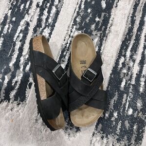 Birkenstock Lugano Camberra Old Black Narrow - size 5.5M/7.5W